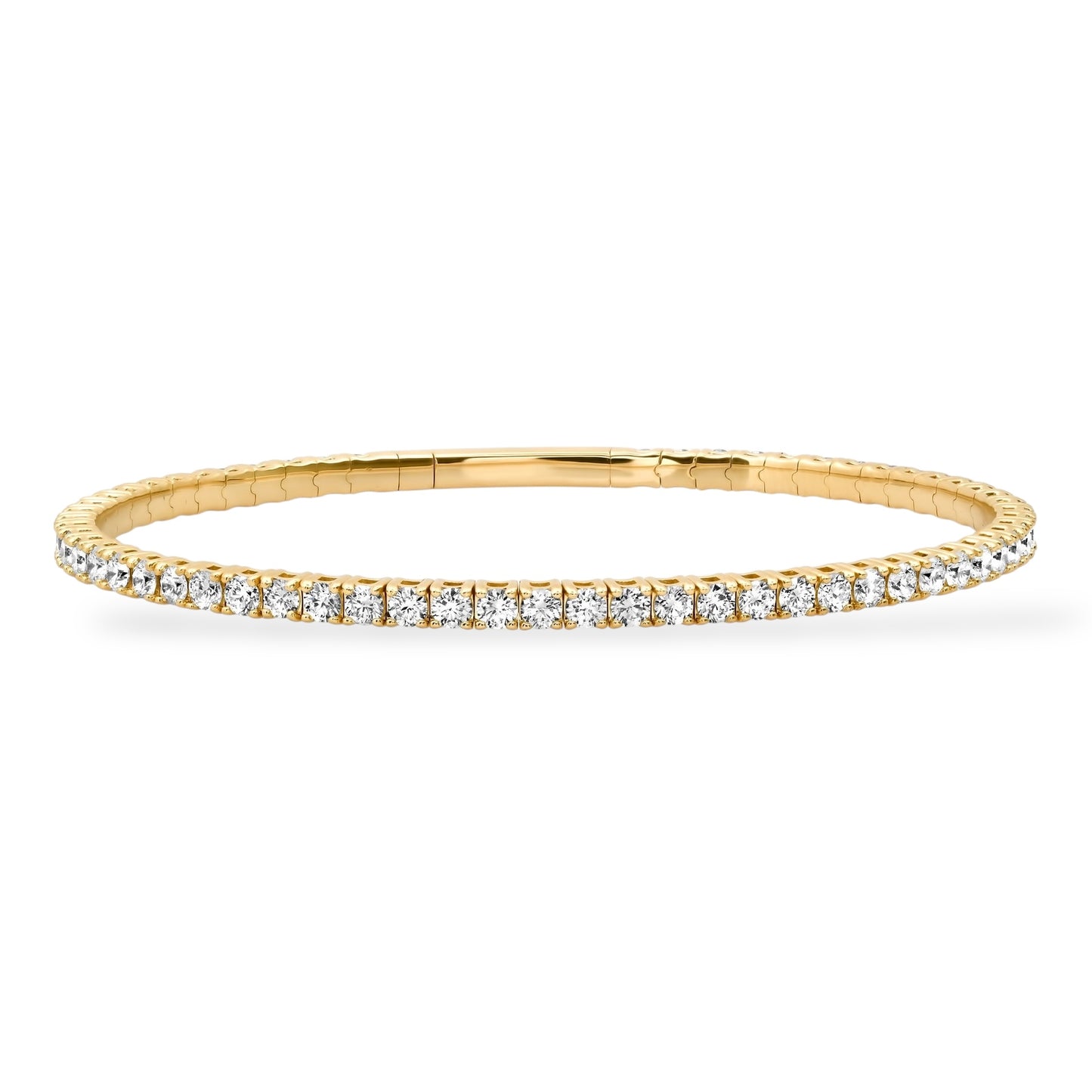 2.3MM 5-POINTER ENTIRE DIAMOND FLEX BANGLE BRACELET