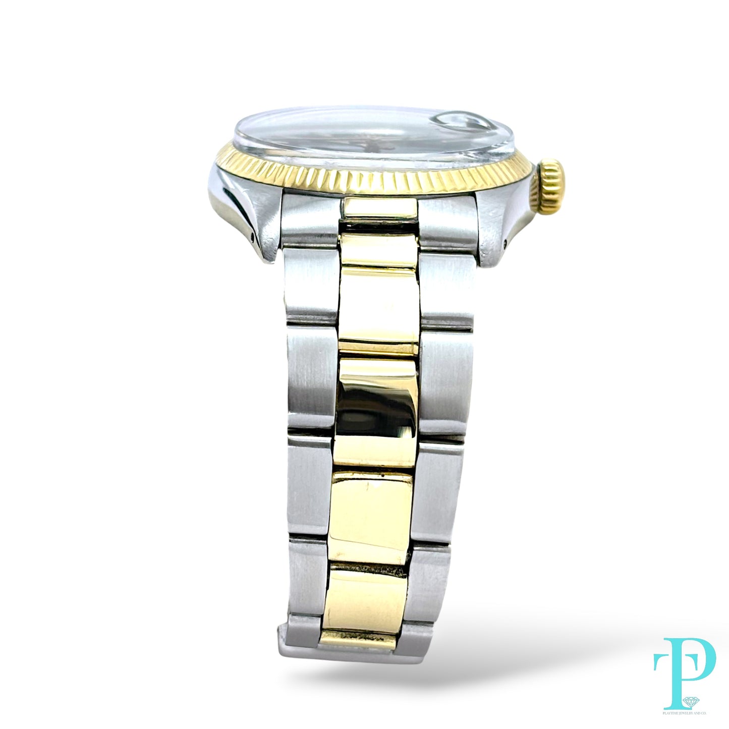 34MM ROLEX DATE Ref.1503 14KT YELLOW GOLD TWO-TONE MENS WATCH