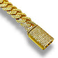 14KT YELLOW GOLD DIAMOND MIAMI CUBAN LINK BRACELET 10.00 CT 12MM