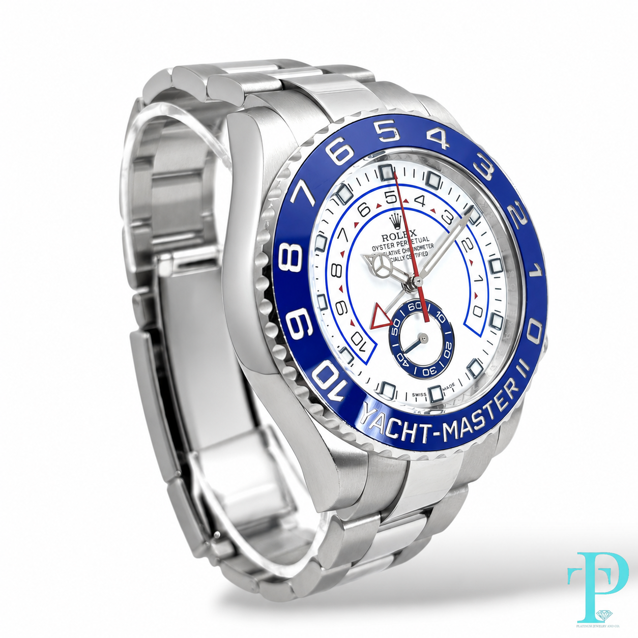 PRE-OWNED 44MM ROLEX YACHT-MASTER II MERCEDES HANDS REF.116680(2019)