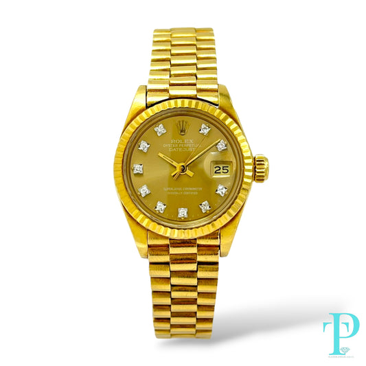 26MM ROLEX DATEJUST 18KT GOLD LADIES WATCH Ref.6917