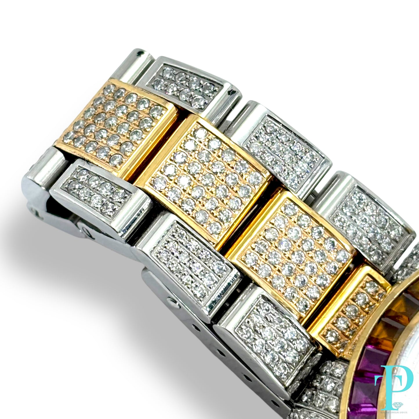 36MM ROLEX DATEJUST / ROSE GOLD TWO-TONE / 15.00CTW DIAMOND / 3.00CTW SAPPHIRE BEZEL / OYSTER BRACELET / AUTOMATIC Ref.16013