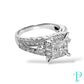 3.5CT PRINCESS-CUT CLUSTER ENGAGEMENT RING 14KT /