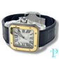41MM CARTIER SANTOS 100 XL / 18KT YELLOW GOLD / STAINLESS STEEL / WHITE ROMAN DIAL / LEATHER BRACELET / AUTOMATIC MOVEMENT