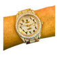 PRE-OWNED ROLEX DAY-DATE 41MM DIAMOND BUSTDOWN | Ref.#213328 | 18KT ROSE GOLD | PRESIDENTIAL BAND