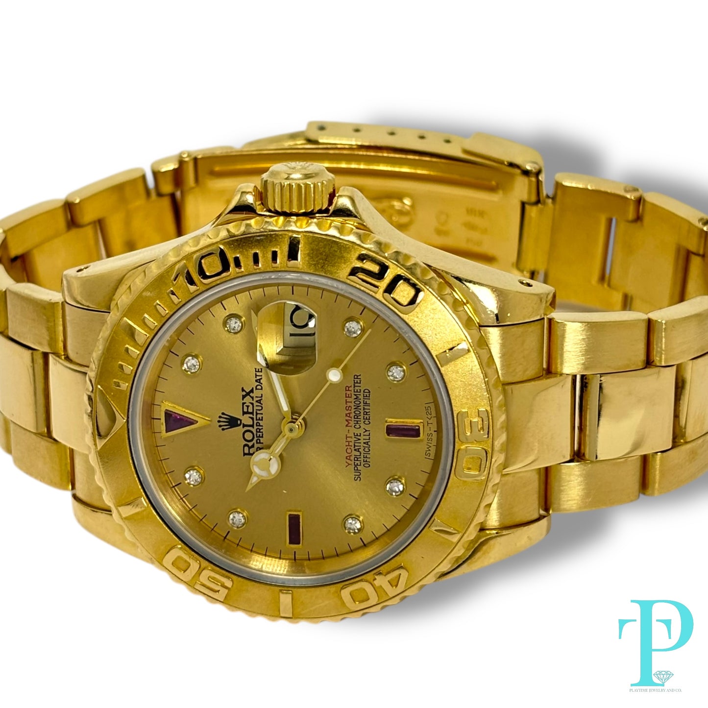 40MM ROLEX YACHT-MASTER / 18KT GOLD MENS WATCH Ref.16628
