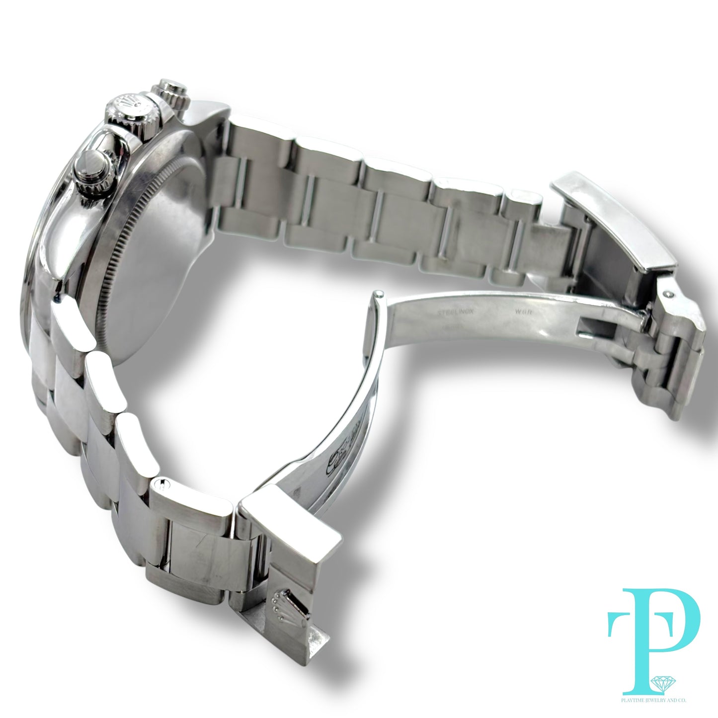 40MM ROLEX DAYTONA / STAINLESS STEEL / WHITE AND SILVER DIAL / OYSTER BRACELET / CHRONOGRAPH / AUTOMATIC MOVEMENT / REF.116520
