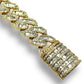 12.5MM SOLID 10KT GOLD 33.7G 8” BAGUETTE CUBAN BRACELET