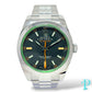 40MM ROLEX MILGAUSS GREEN CRYSTAL / Ref.116400V BLACK DIAL