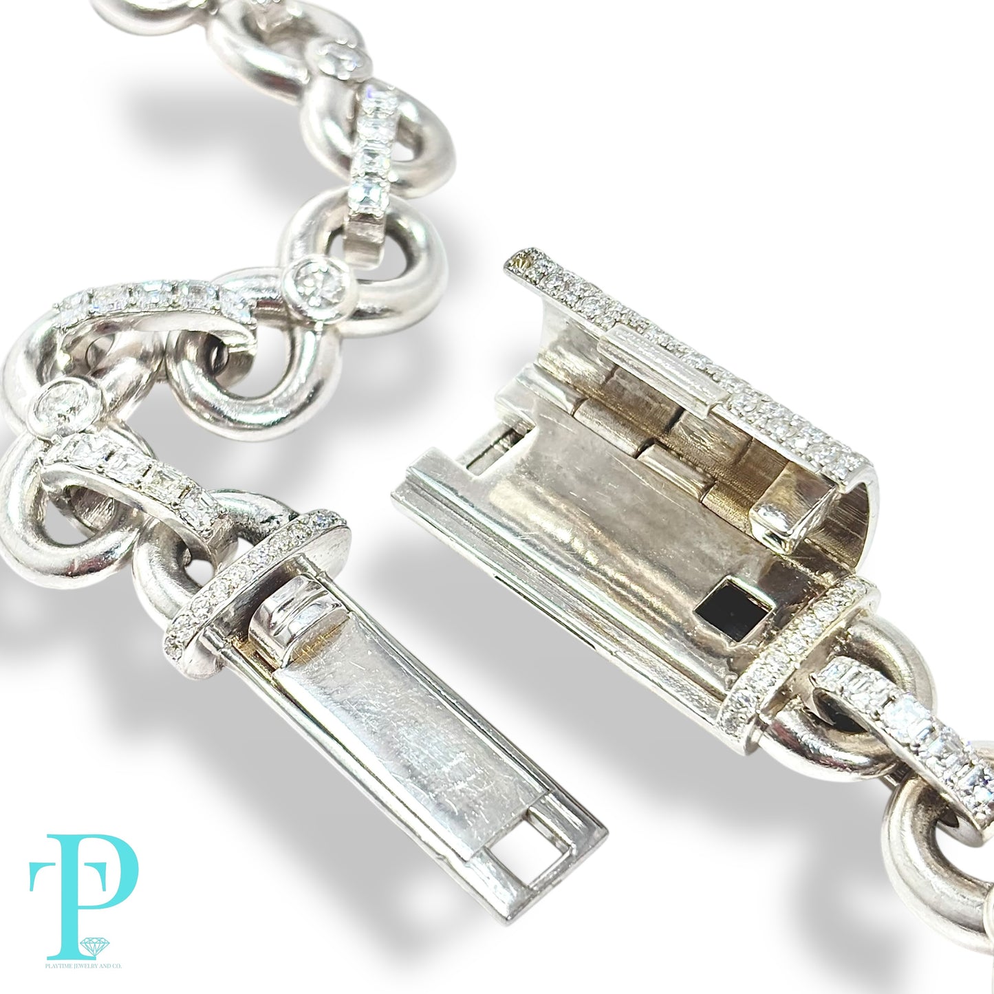 14KT WHITE GOLD / 166.0g 22” 15MM 17.56CTW DIAMOND / INFINITY LINK CHAIN
