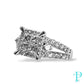3.5CT PRINCESS-CUT CLUSTER ENGAGEMENT RING 14KT /