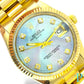 34MM ROLEX DATE REF.1510 / 14KT SOLID GOLD / MOP DIAL / PRESIDENTIAL BRACELET / AUTOMATIC