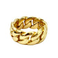 SOLID 10KT 18.2g 10MM WIDE "MIAMI CUBAN LINK" RING