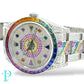 41MM ROLEX DATEJUST RAINBOW SAPPHIRE & DIAMOND BUSTDOWN MEN’S WATCH / REF. 116300