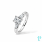 2.00CT 14KT WHITE GOLD EMERALD-CUT LAB-GROWN DIAMOND ENGAGEMENT RING
