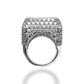 14KT WHITE GOLD DIAMOND SQUARE RING 6.00 CT