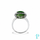 14KT GOLD LAB-GROWN 7.00CTW APPROX. PERIDOT & DIAMOND RING