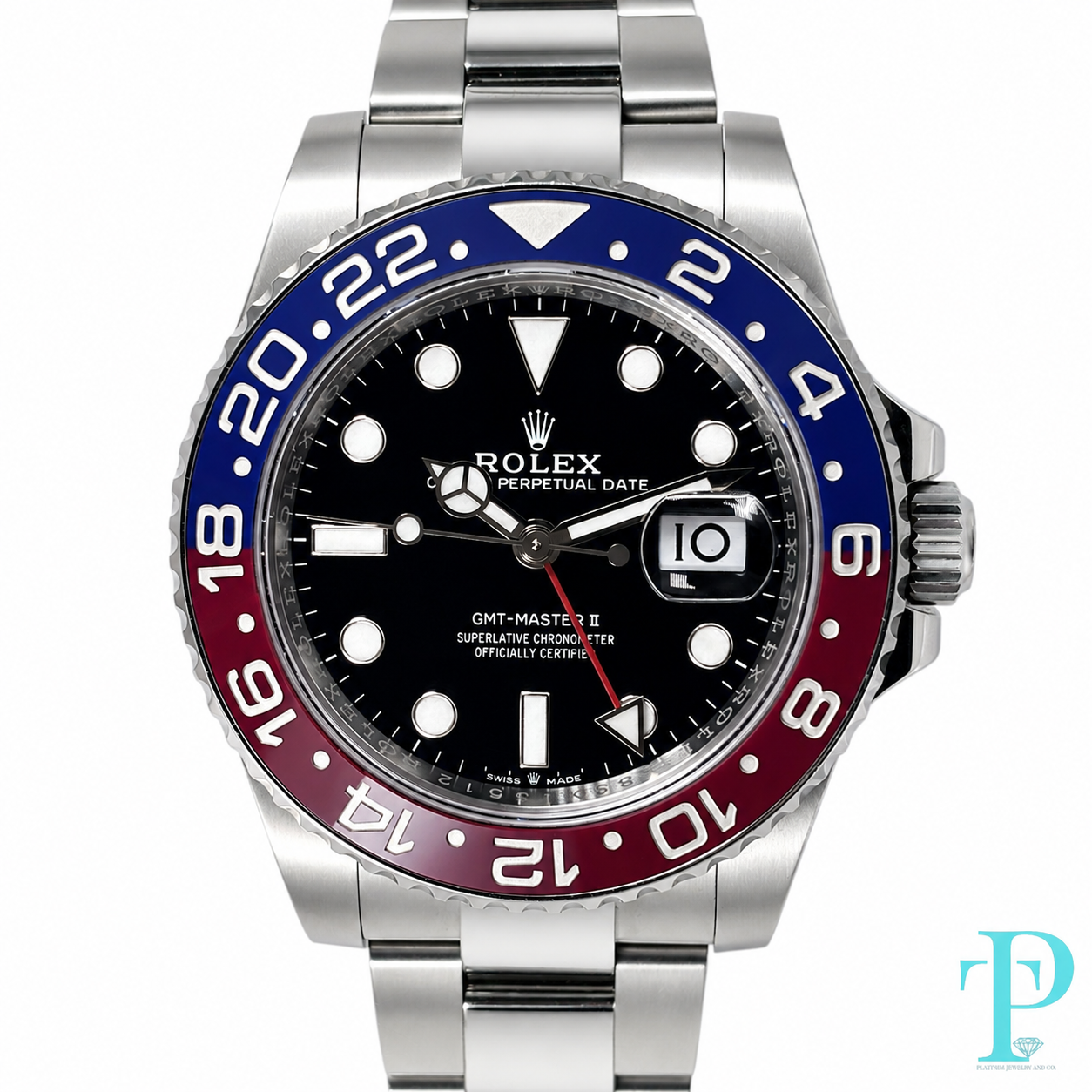 PRE-OWNED 40MM ROLEX GMT-MASTER II OYSTER BRACELET (PEPSI) REF.126710
