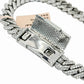 SOLID 10KT WHITE GOLD 9MM 50.3G 4.93CTW 8” BUSTDOWN MIAMI CUBAN LINK BRACELET