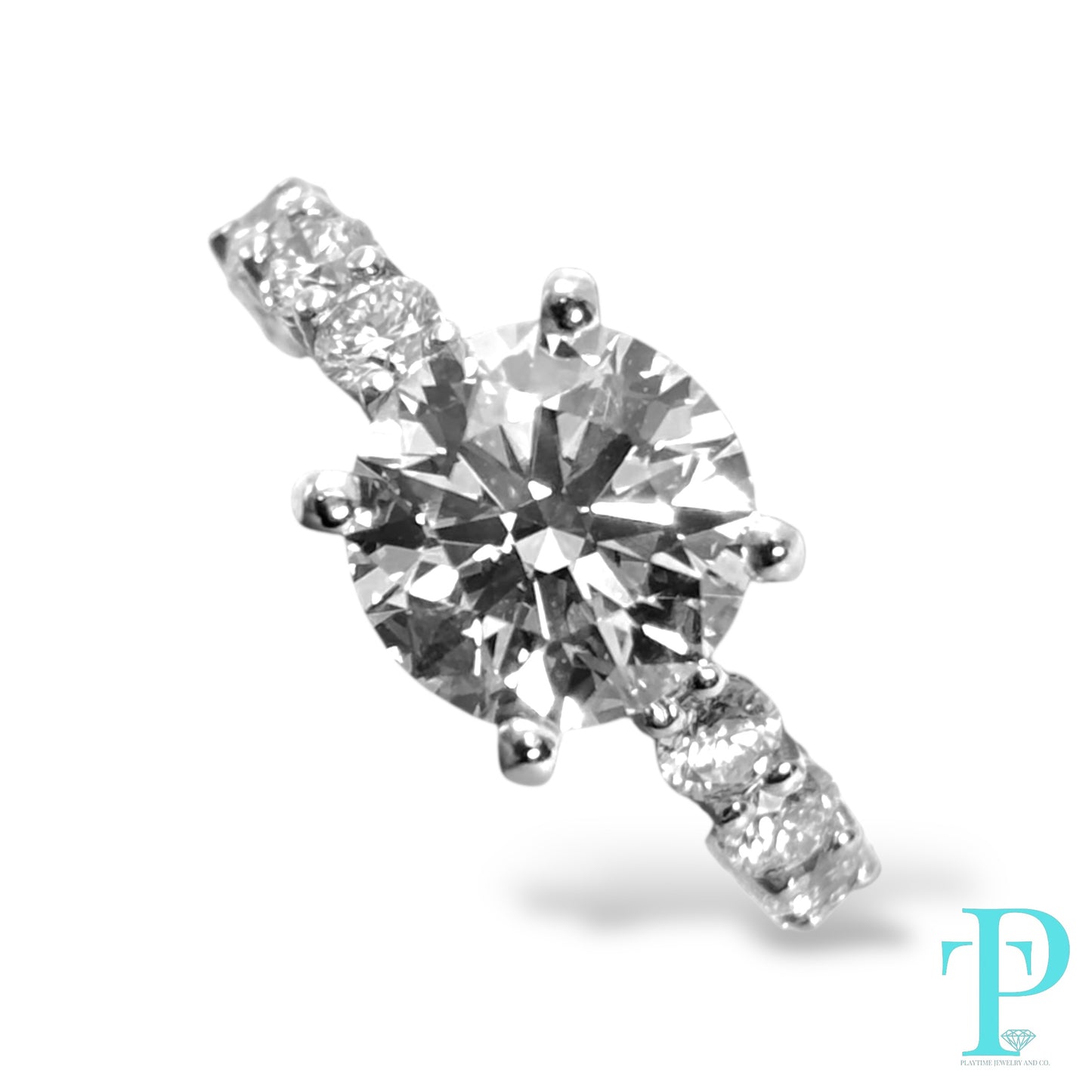 2.00 CT ROUND-CUT DIAMOND ENGAGEMENT RING / LAB-GROWN