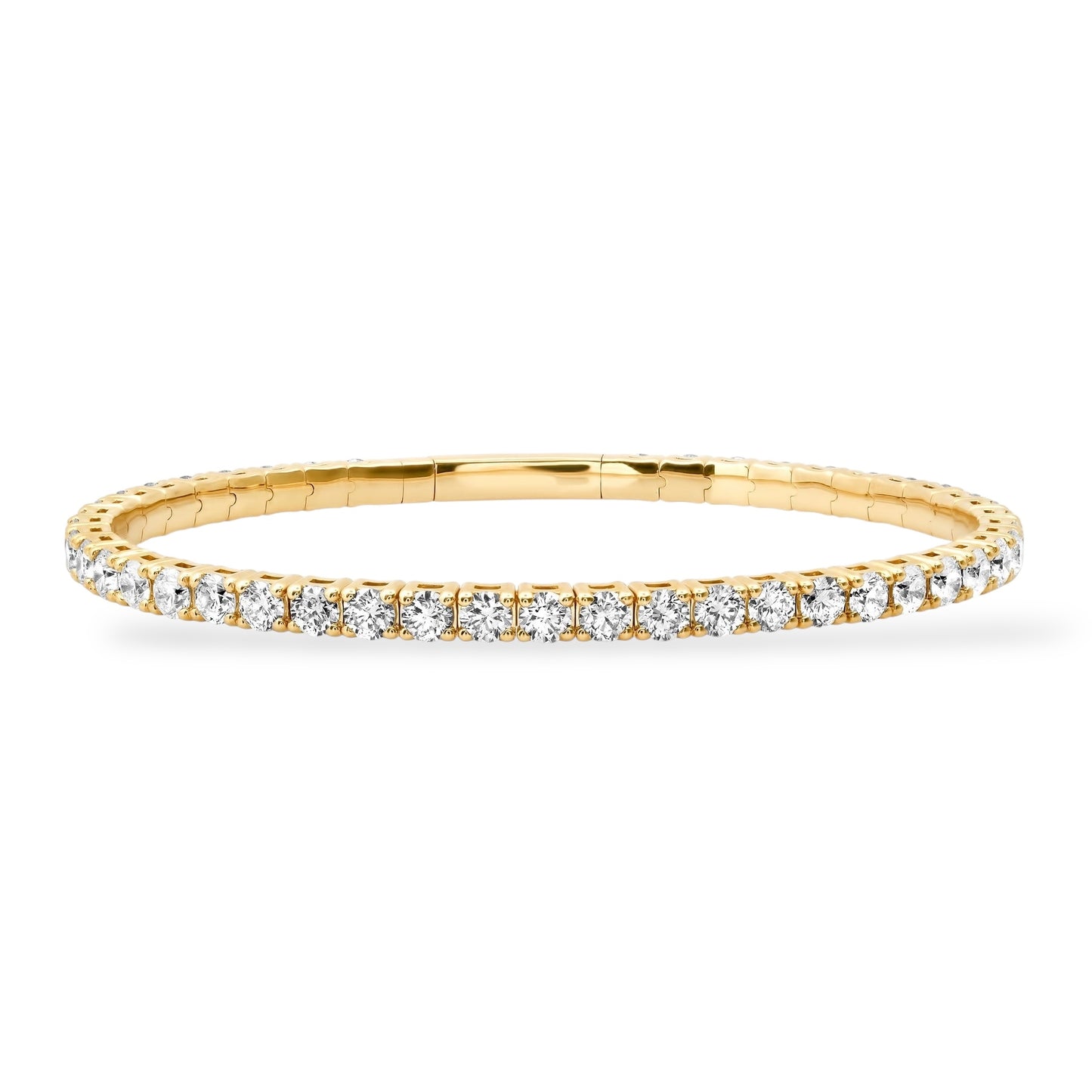 3.0MM 10-POINTER ENTIRE DIAMOND FLEX BANGLE BRACELET