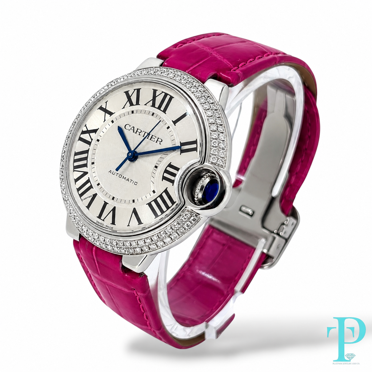 PRE-OWNED 34MM CARTIER BALLON BLEU LADIES WATCH