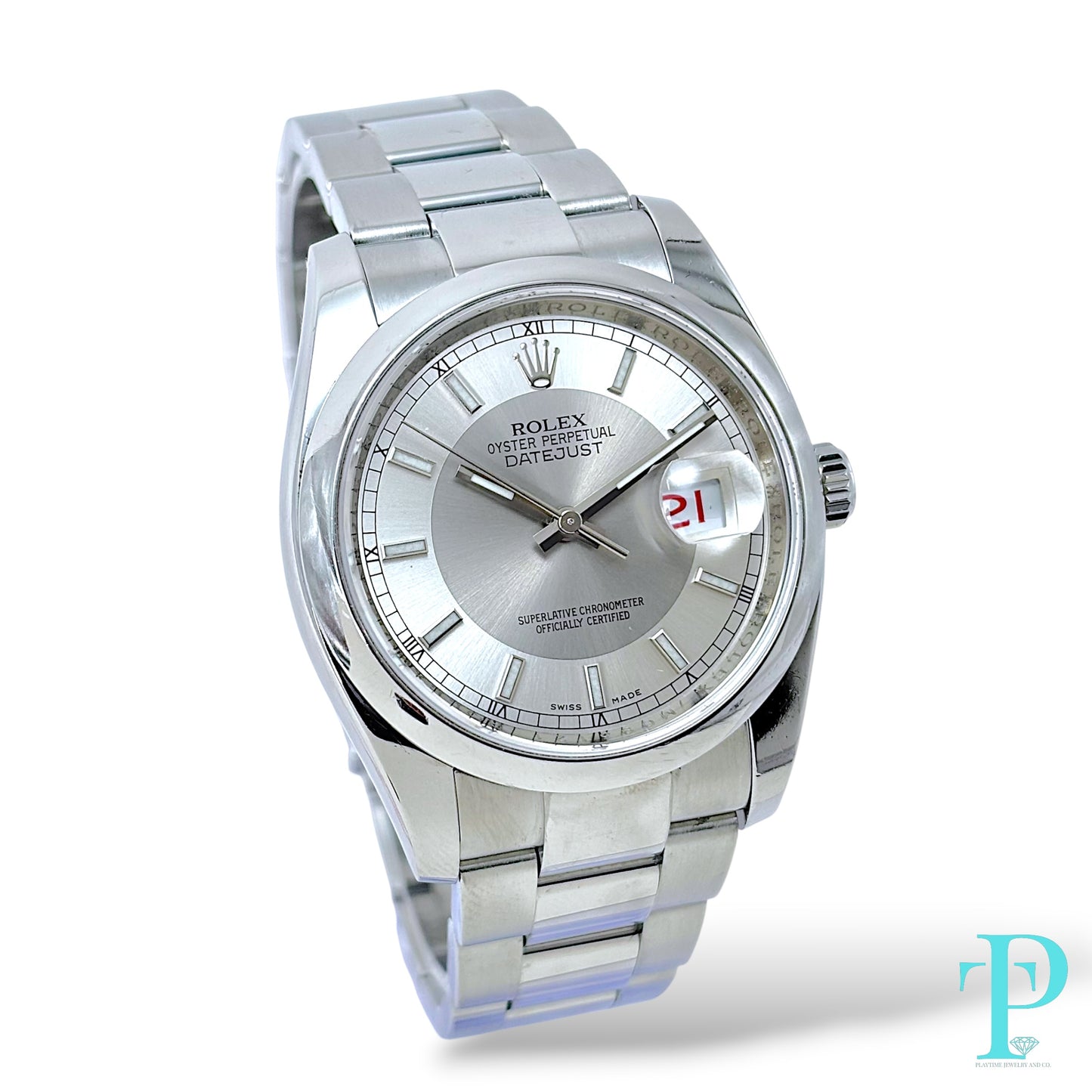 36MM ROLEX DATEJUST “TUXEDO DIAL” Ref.116200 MENS WATCH
