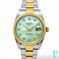 PRE-OWNED 34MM ROLEX DATE REF.15053 PISTACHIO DIAL
