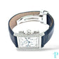 28MM CARTIER TANK FRANÇAISE CHRONOFLEX / 18KT WHITE GOLD / FACTORY DIAMOND BEZEL