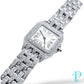31MM CARTIER PANTHERE DE CARTIER / BUSTDOWN / DIAMOND ENCRUSTED / STAINLESS STEEL / NATURAL DIAMONDS / WHITE ROMAN DIAL