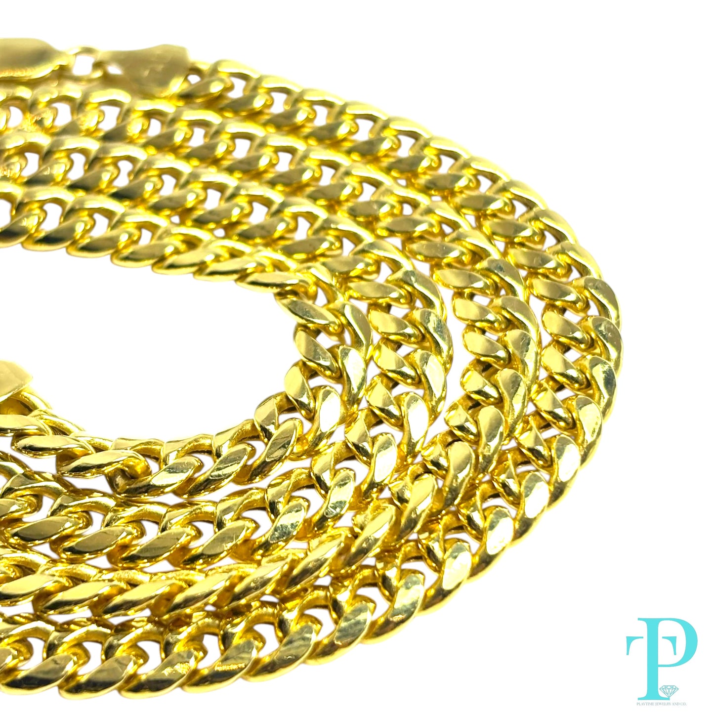 6MM 10KT HOLLOW YELLOW GOLD MIAMI CUBAN LINK CHAIN 22” 18.43g