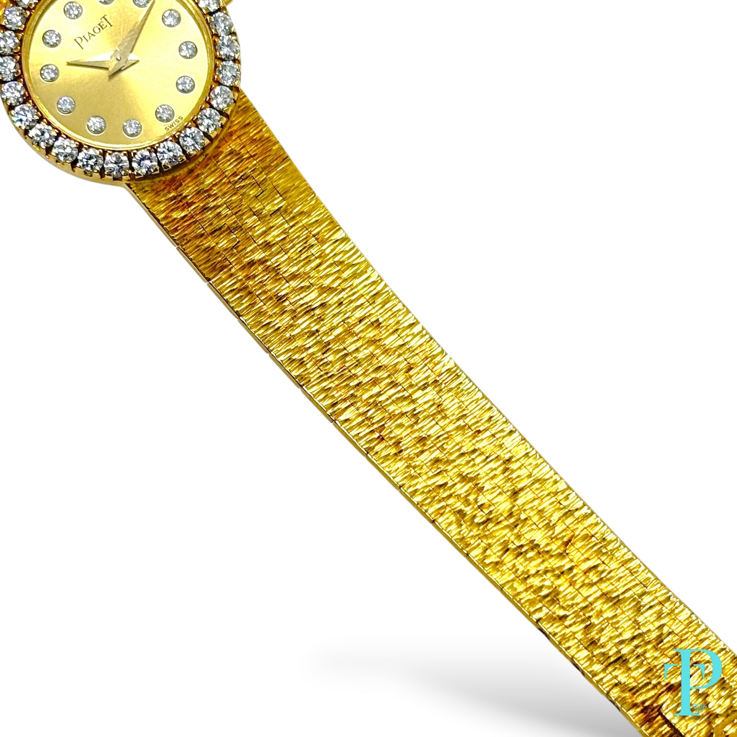 PIAGET 26MM 18KT GOLD & DIAMOND BEZEL LADIES VINTAGE COCKTAIL WATCH