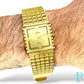 36MM VINTAGE GENÈVE 14KT SOLID GOLD RECTANGULAR WATCH