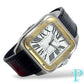 41MM CARTIER SANTOS 100 XL / 18KT YELLOW GOLD / STAINLESS STEEL / WHITE ROMAN DIAL / LEATHER BRACELET / AUTOMATIC MOVEMENT