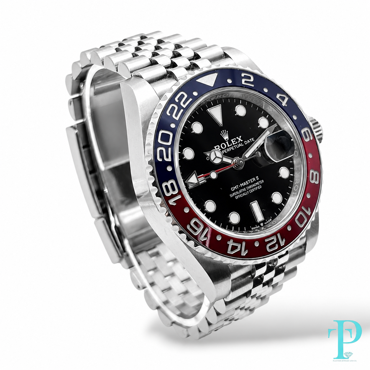 PRE-OWNED 40MM ROLEX GMT-MASTER II JUBILEE BRACELET (PEPSI) REF.126710BLRO
