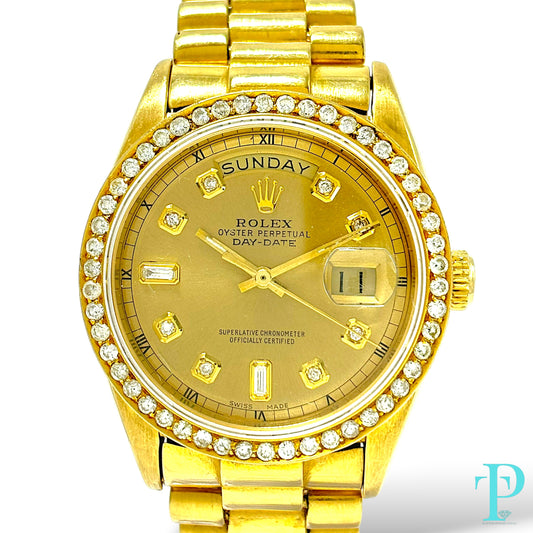 36MM ROLEX DAY-DATE 18KT GOLD MENS WATCH / Ref.18038