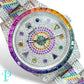 41MM ROLEX DATEJUST RAINBOW SAPPHIRE & DIAMOND BUSTDOWN MEN’S WATCH / REF. 116300