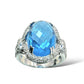 1/1 ESTATE 18KT WHITE GOLD 10.00 CTW BLUE TOPAZ RING