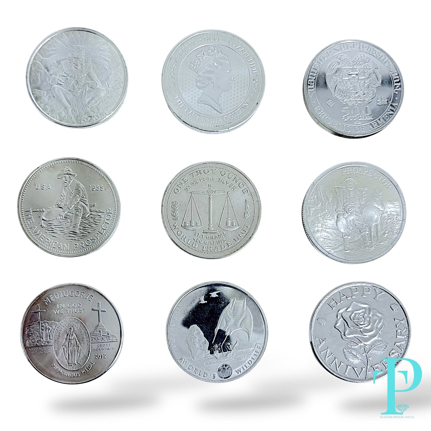 1 OUNCE .999 FINE SILVER ROUND (SECONDARY MARKET, VARIED CONDITION, MINT & YEAR)