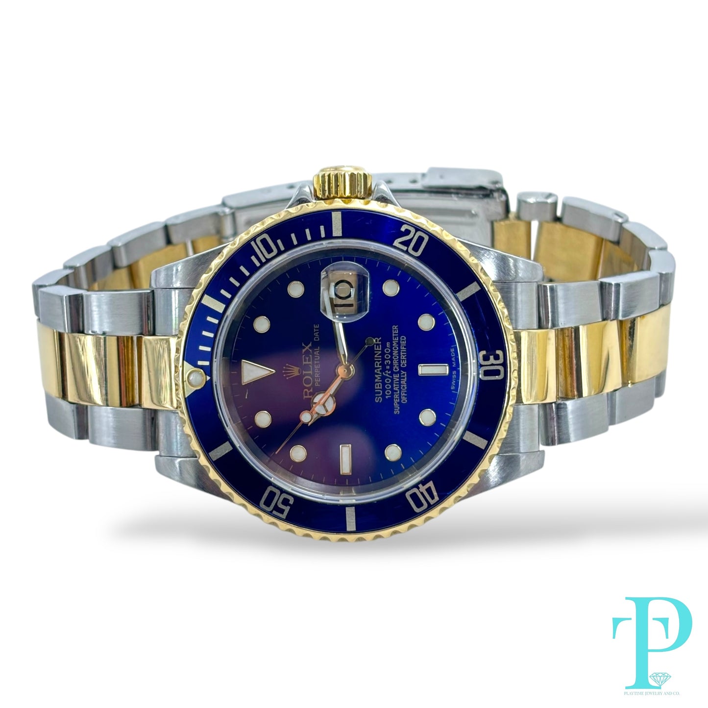 40MM ROLEX SUBMARINER / 18KT GOLD / STEEL TWO-TONE / BLUE DIAL / AUTOMATIC MOVEMENT / REF. 16613