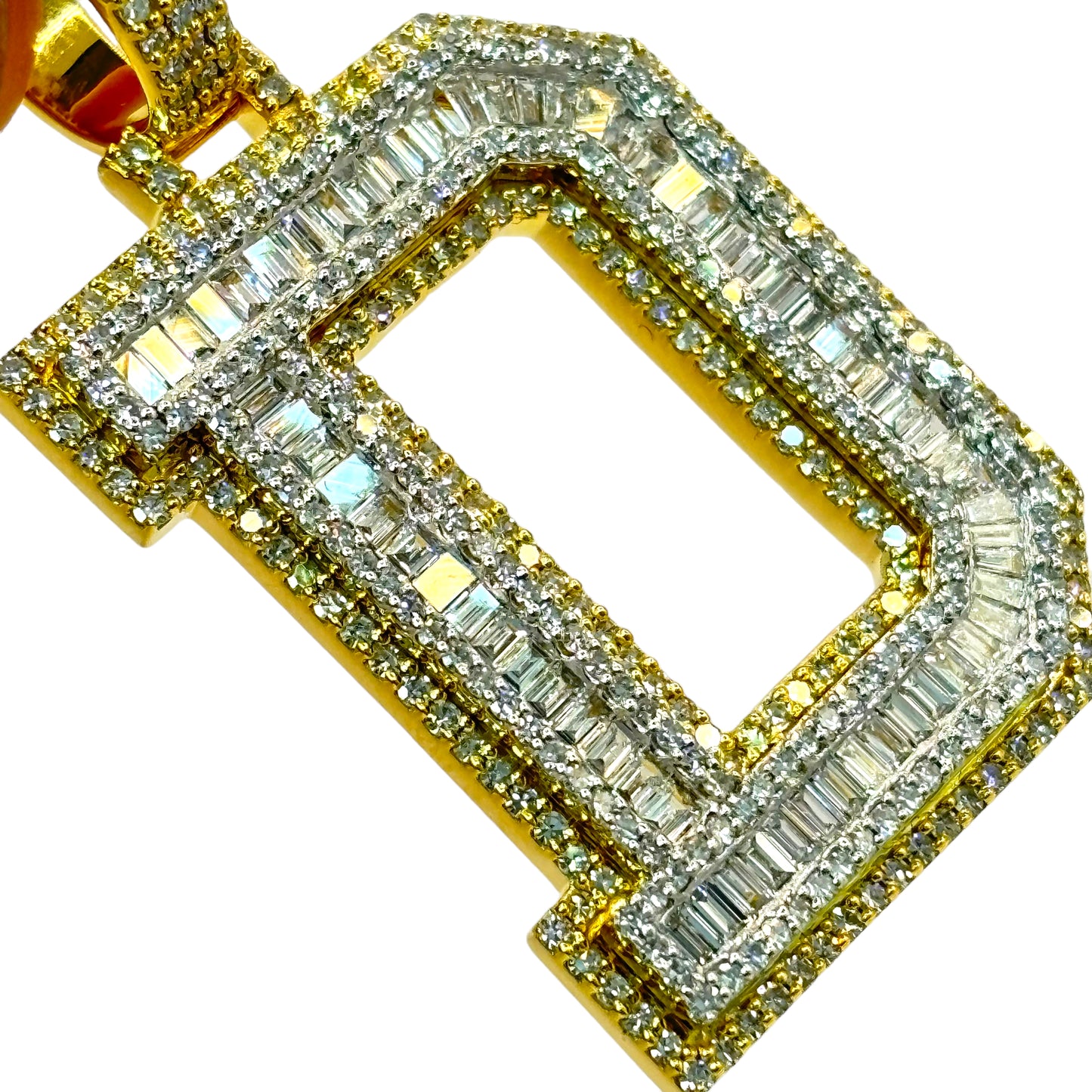 10KT VVS-1 CVD DIAMOND CUSTOM “ANY LETTER” LETTER INITAL PENDANT