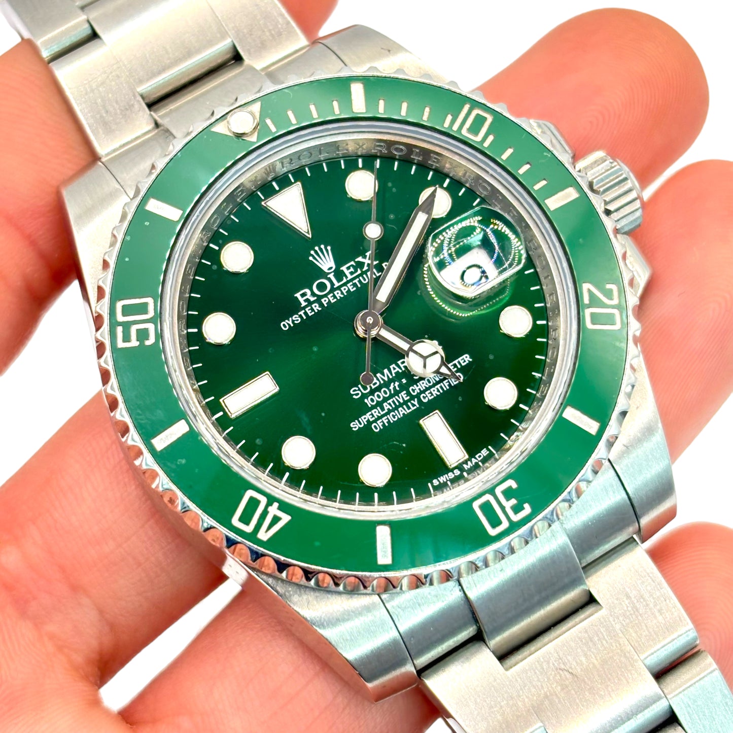 PRE-OWNED ROLEX SUBMARINER DATE REF.#116610LV “HULK” FULL-SET.