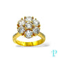 14KT GOLD 1.05CTW LAB-GROWN DIAMOND CLUSTER RING