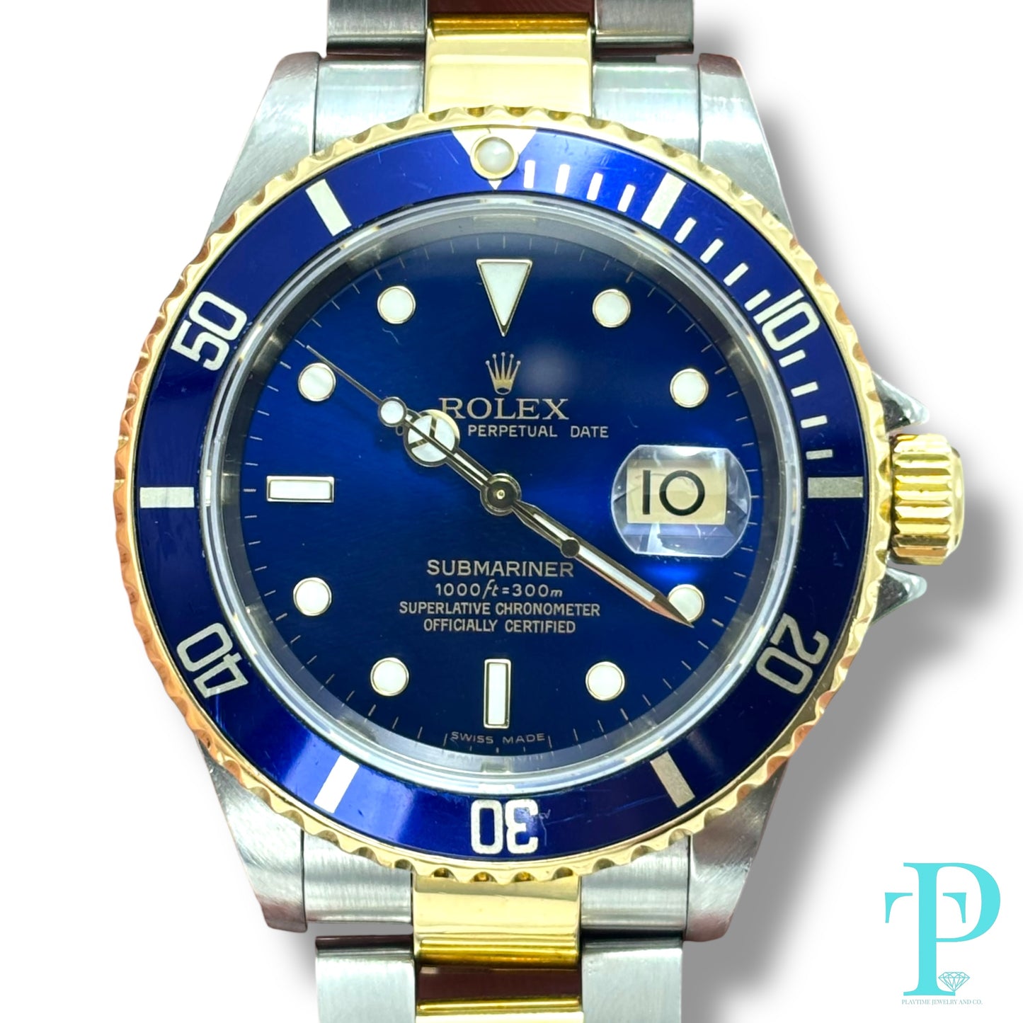 40MM ROLEX SUBMARINER / 18KT GOLD / STEEL TWO-TONE / BLUE DIAL / AUTOMATIC MOVEMENT / REF. 16613