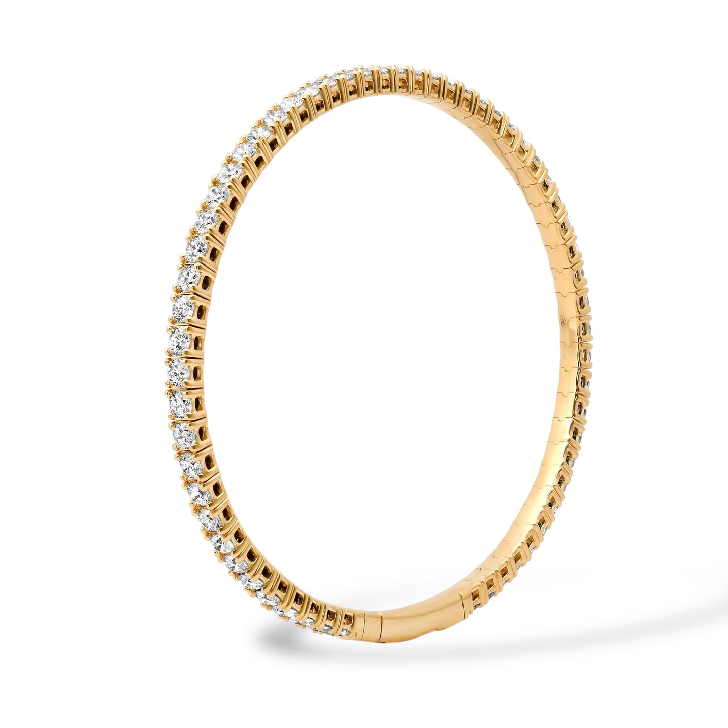 2.3MM 5-POINTER ENTIRE DIAMOND FLEX BANGLE BRACELET
