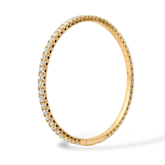 2.3MM 5-POINTER ENTIRE DIAMOND FLEX BANGLE BRACELET