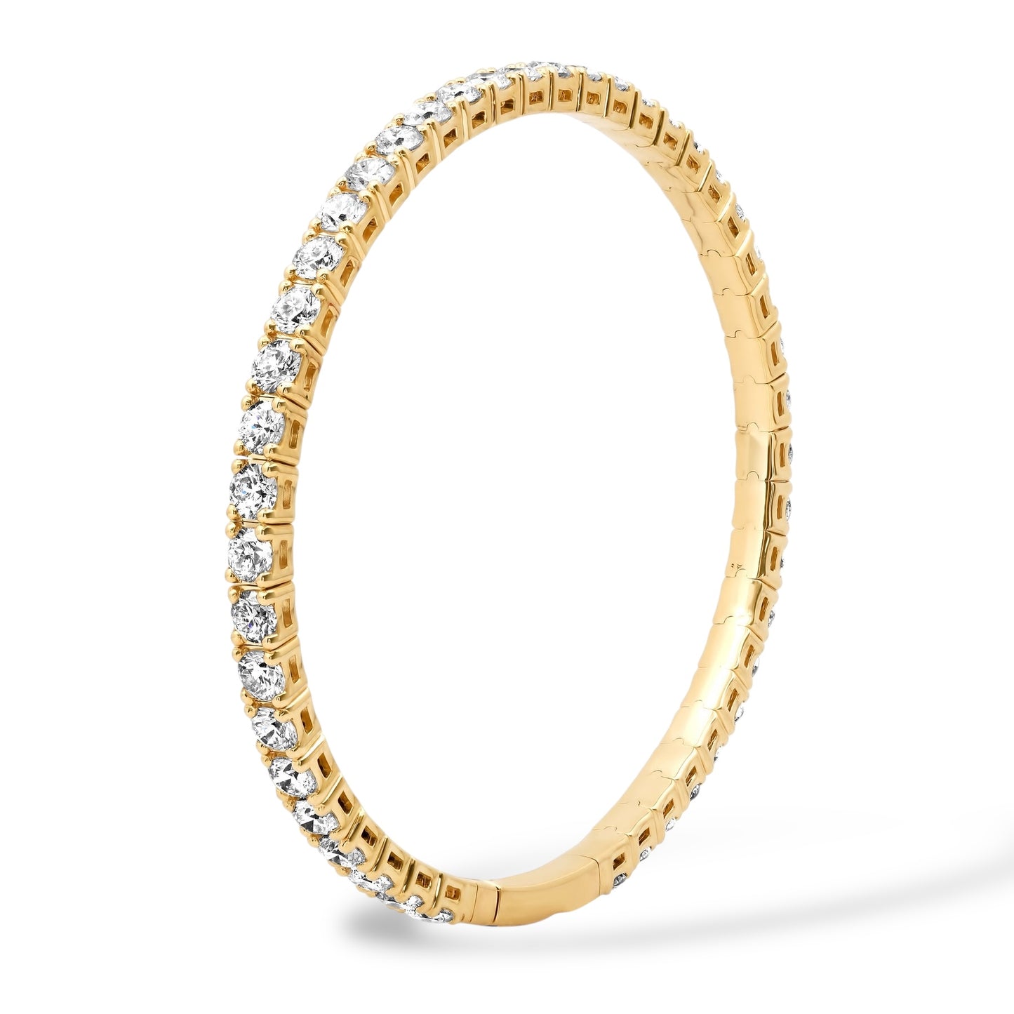 3.0MM 10-POINTER ENTIRE DIAMOND FLEX BANGLE BRACELET