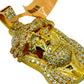 14KT SMALL/MEDIUM JESUS HEAD 3.12CTW VVS-1 NATURAL DIAMOND PENDANT