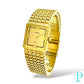 36MM VINTAGE GENÈVE 14KT SOLID GOLD RECTANGULAR WATCH
