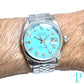 36MM ROLEX DATEJUST REF.16013 STAINLESS STEEL / TIFFANY BLUE DIAMOND DIAL